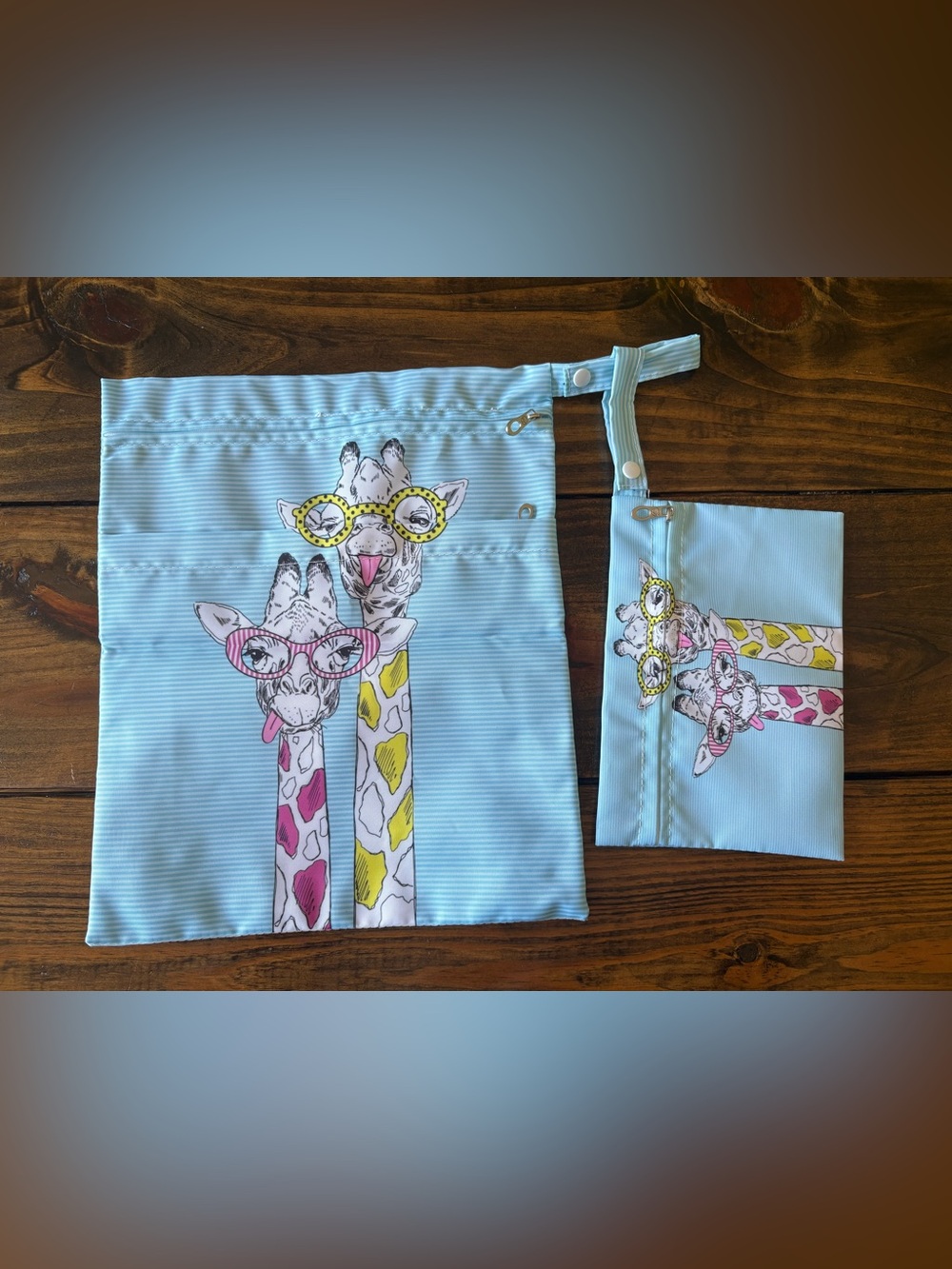 Giraffe Print Wet Bag Set